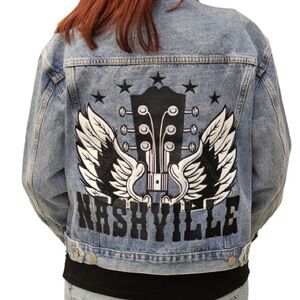 Knick Nash Denim Winged Guitar Jacket